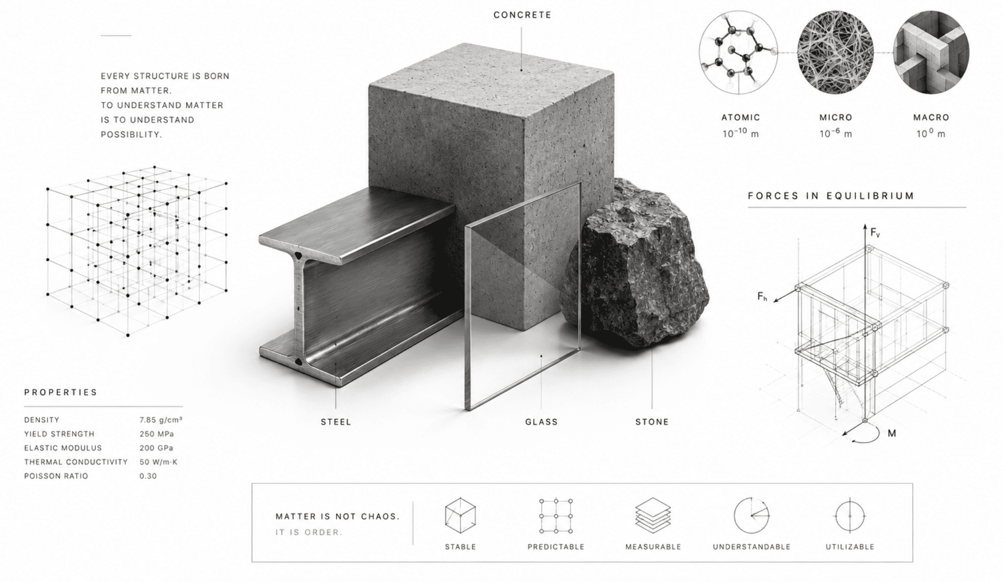 Matter. Every structure is born from matter.